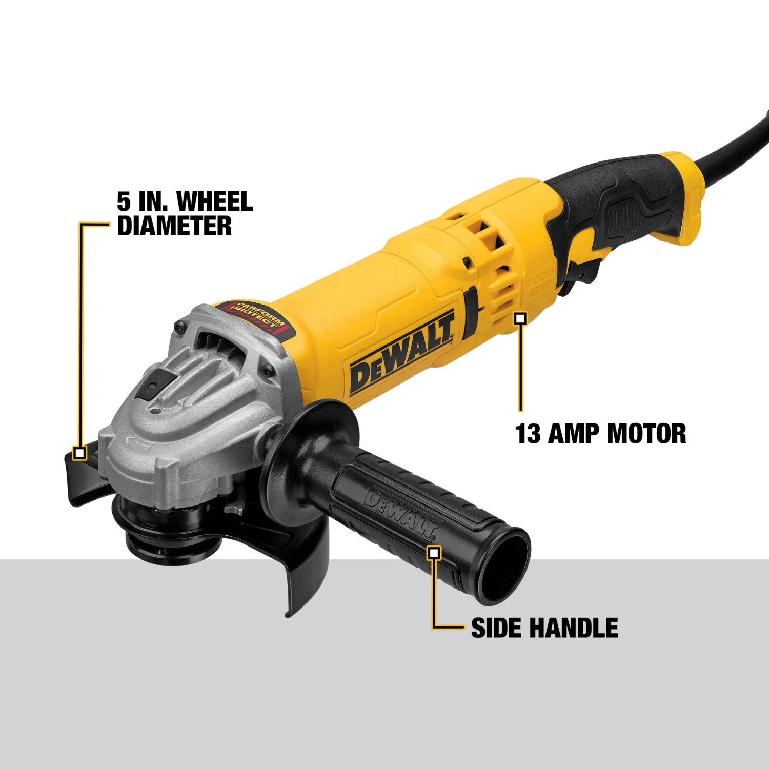 DEWALT 4.5-in 13-Amp Trigger Switch Angle Grinder 2 DEWALT 4.5-in 13-Amp Trigger Switch Angle Grinder - Image 2