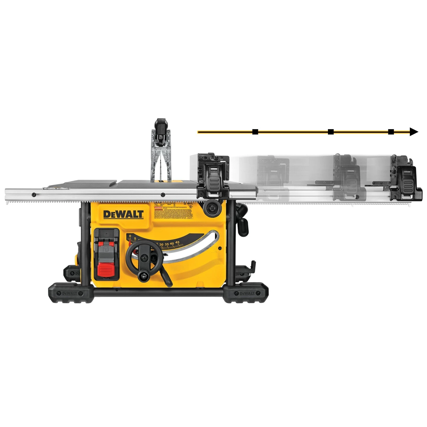 DEWALT 8.25-in 15 -Amp Portable Jobsite Table Saw With Folding Stand 10 DEWALT 8.25-in 15 -Amp Portable Jobsite Table Saw With Folding Stand - Image 10