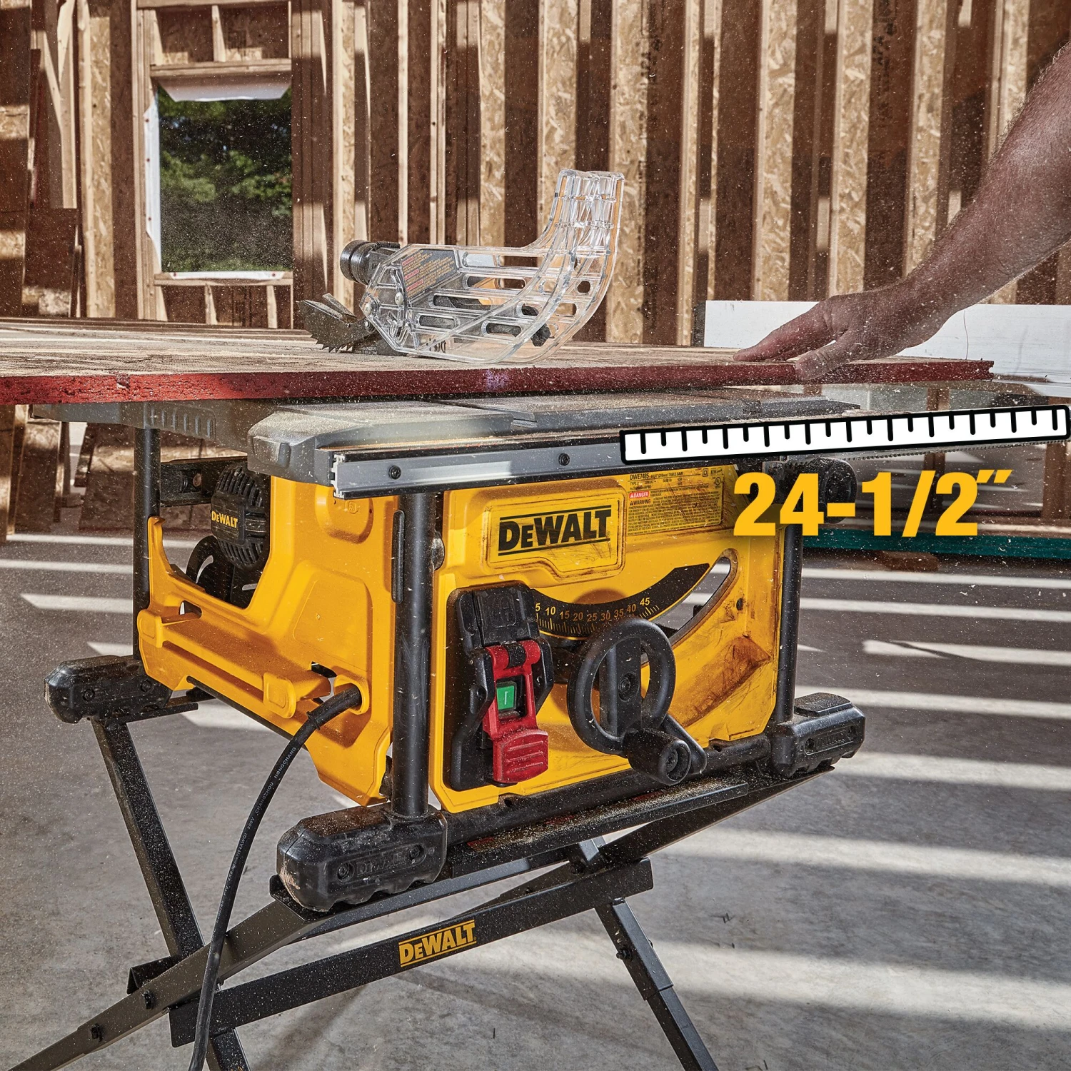 DEWALT 8.25-in 15 -Amp Portable Jobsite Table Saw With Folding Stand 13 DEWALT 8.25-in 15 -Amp Portable Jobsite Table Saw With Folding Stand - Image 13