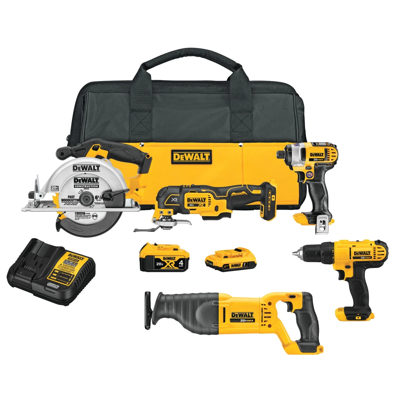 DEWALT 5-Tool 20-Volt Max Power Tool Combo Kit With Soft Case (2-Batteries And Charger Included) 1 DEWALT 5-Tool 20-Volt Max Power Tool Combo Kit With Soft Case (2-Batteries And Charger Included)