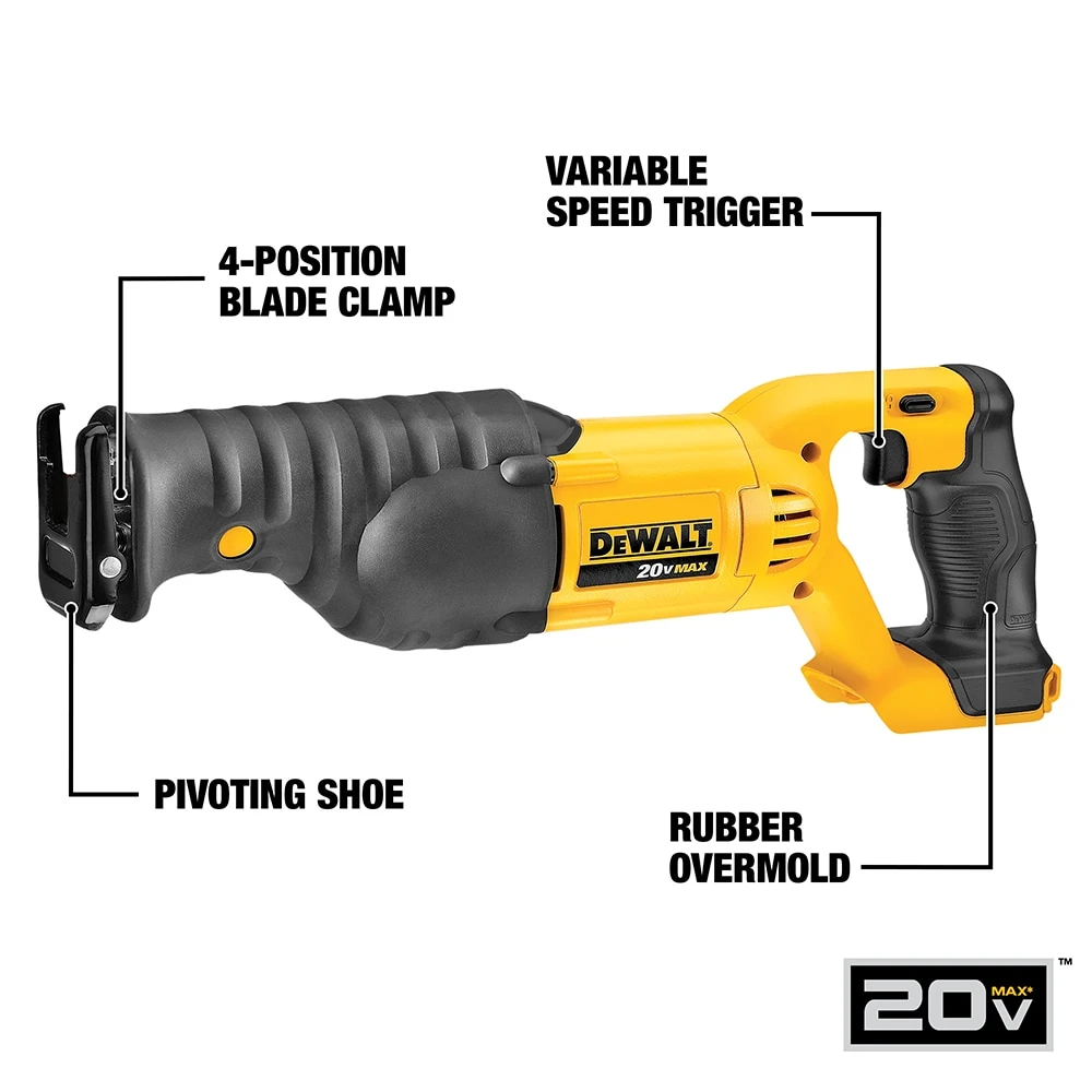 DEWALT 4-Tool 20-Volt Max Power Tool Combo Kit With Soft Case (2-Batteries And Charger Included) 8 DEWALT 4-Tool 20-Volt Max Power Tool Combo Kit With Soft Case (2-Batteries And Charger Included) - Image 8