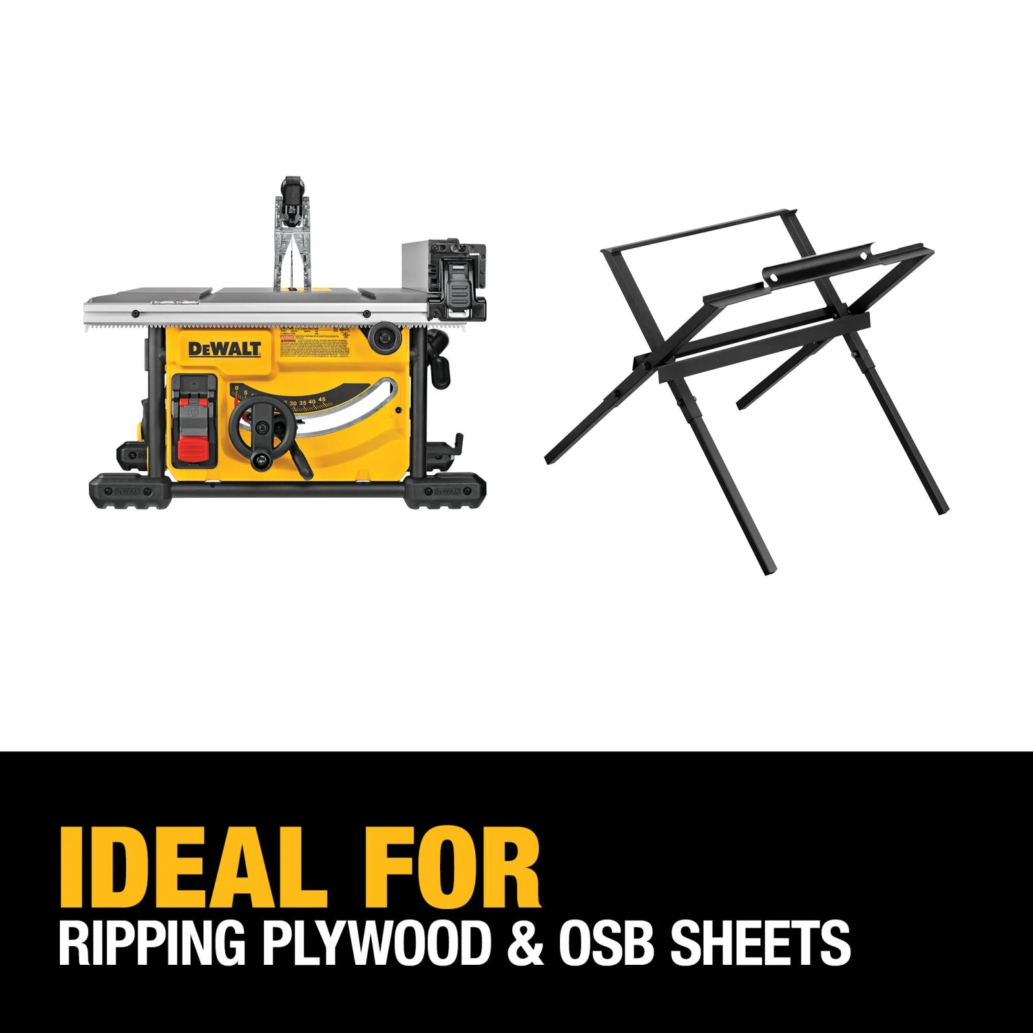 DEWALT 8.25-in 15 -Amp Portable Jobsite Table Saw With Folding Stand 5 DEWALT 8.25-in 15 -Amp Portable Jobsite Table Saw With Folding Stand - Image 5