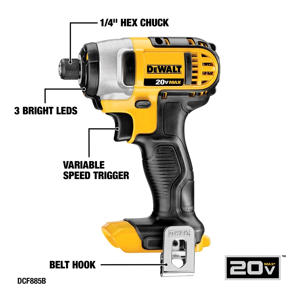 DEWALT 5-Tool 20-Volt Max Power Tool Combo Kit With Soft Case (2-Batteries And Charger Included) 11 DEWALT 5-Tool 20-Volt Max Power Tool Combo Kit With Soft Case (2-Batteries And Charger Included) - Image 11