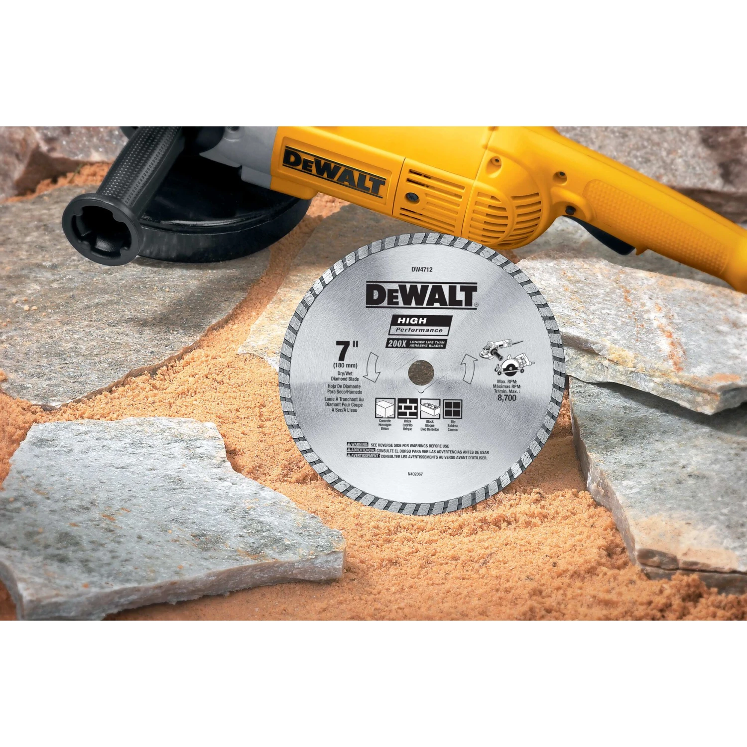 DEWALT 7-in Wet/Dry Continuous Rim Diamond Saw Blade 3 DEWALT 7-in Wet/Dry Continuous Rim Diamond Saw Blade - Image 3
