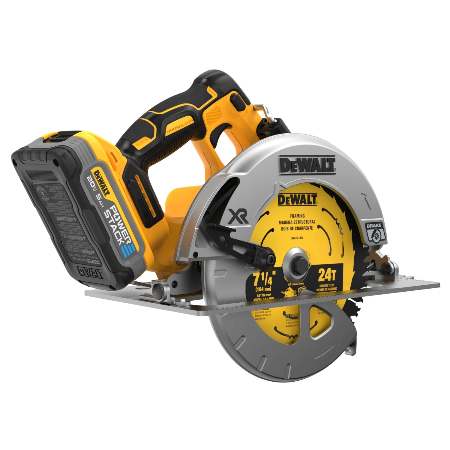 DEWALT XR 20-volt Max 7-1/4-in Brushless Cordless Circular Saw Kit (Battery Included And Charger Included) 13 DEWALT XR 20-volt Max 7-1/4-in Brushless Cordless Circular Saw Kit (Battery Included And Charger Included) - Image 13