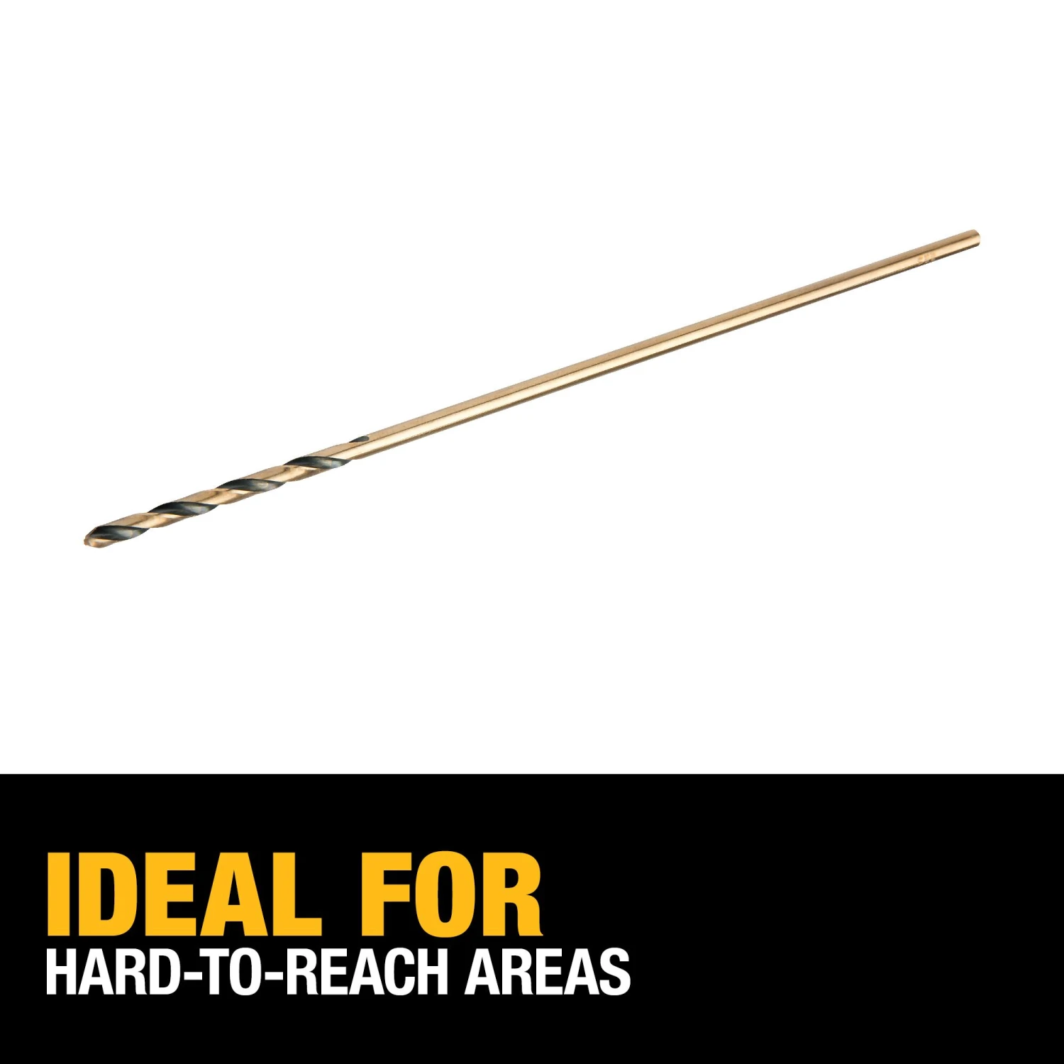 DEWALT 1/8-in X 6-in Black And Gold Coated HSS Aircraft Length Twist Drill Bit 3 DEWALT 1/8-in X 6-in Black And Gold Coated HSS Aircraft Length Twist Drill Bit - Image 3