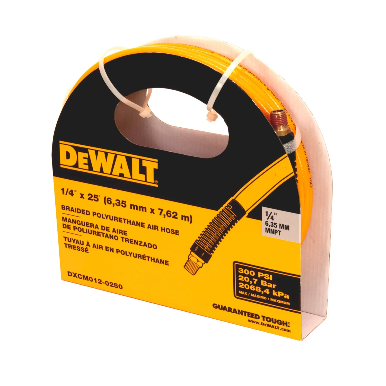 DEWALT 1/4-in X 25 Ft Braided Polyurethane Hose 4 DEWALT 1/4-in X 25 Ft Braided Polyurethane Hose - Image 4