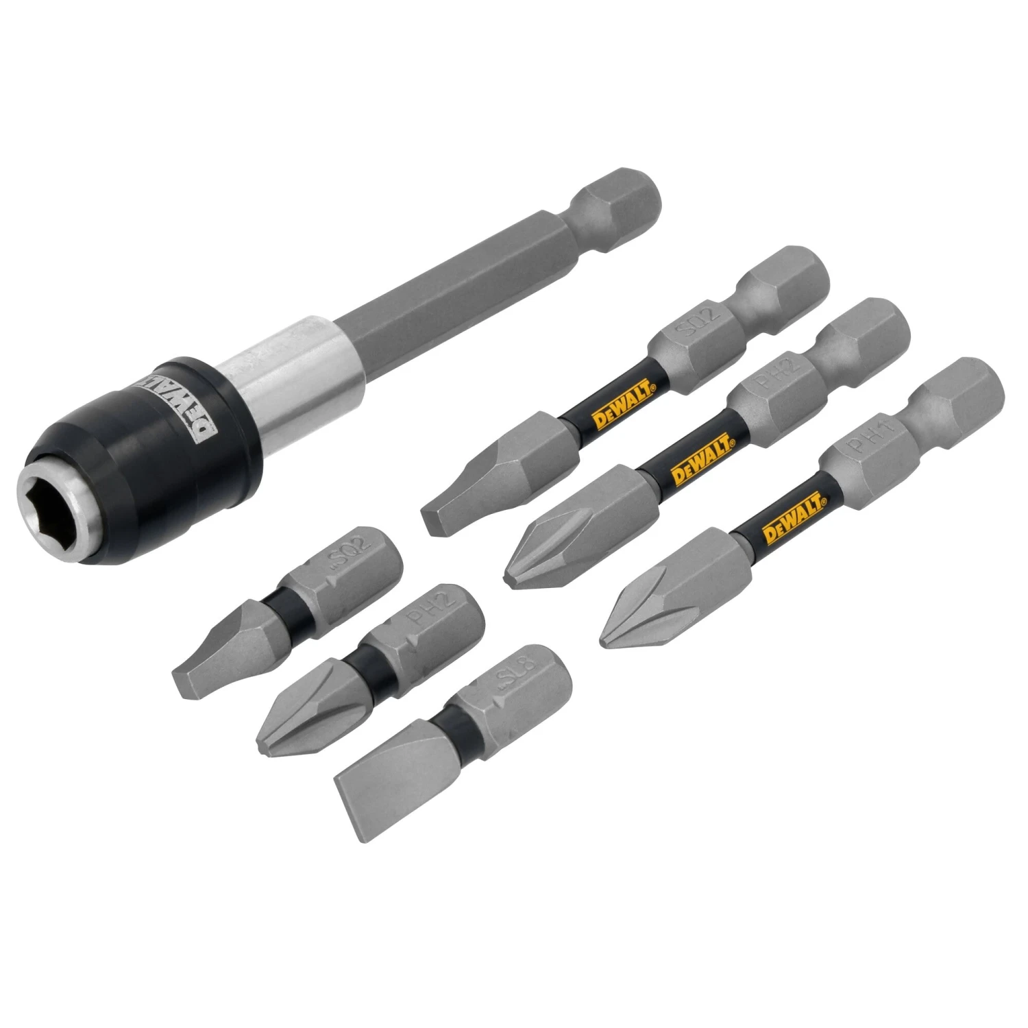DEWALT TOUGH GRIP 7 -Pack Magnetic Screwdriving Bit Holder Set 3 DEWALT TOUGH GRIP 7 -Pack Magnetic Screwdriving Bit Holder Set - Image 3