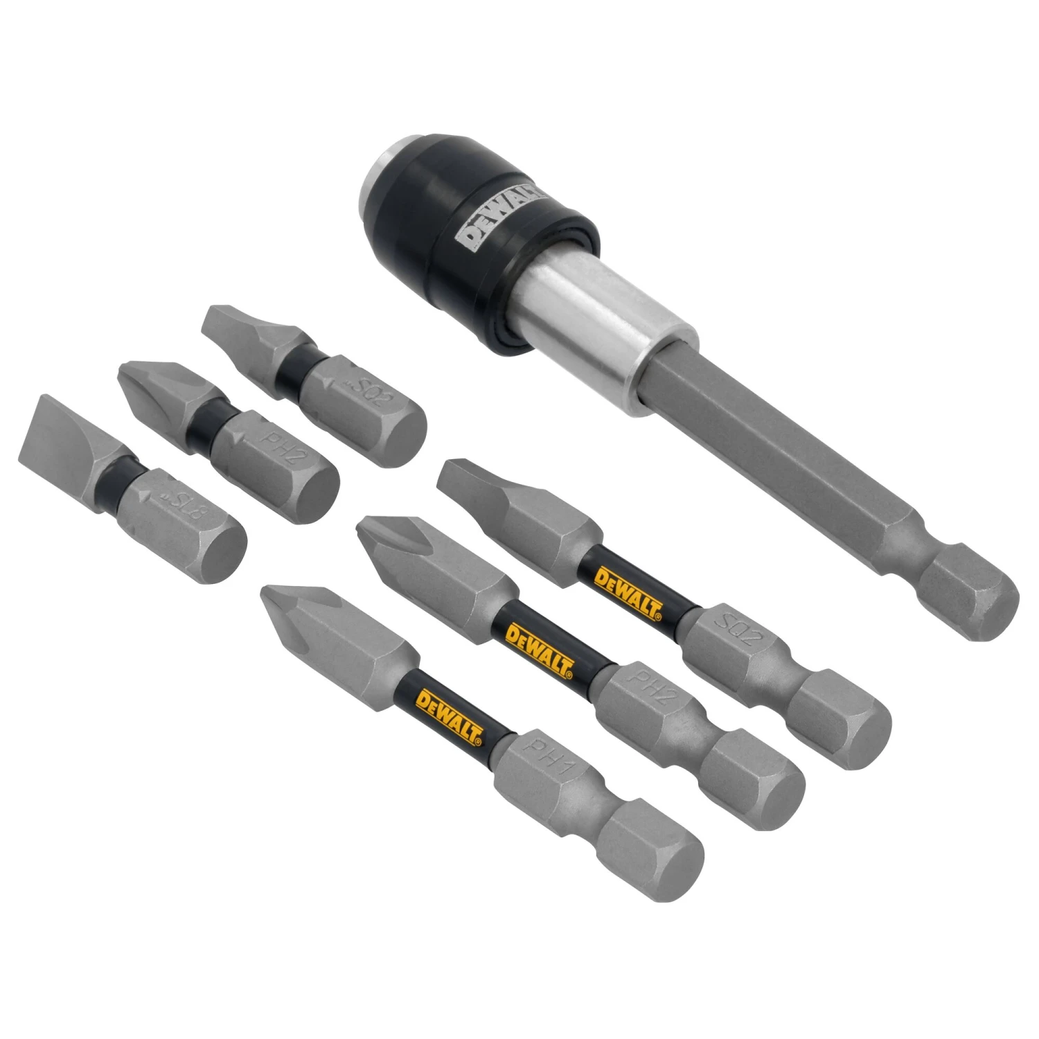 DEWALT TOUGH GRIP 7 -Pack Magnetic Screwdriving Bit Holder Set 4 DEWALT TOUGH GRIP 7 -Pack Magnetic Screwdriving Bit Holder Set - Image 4