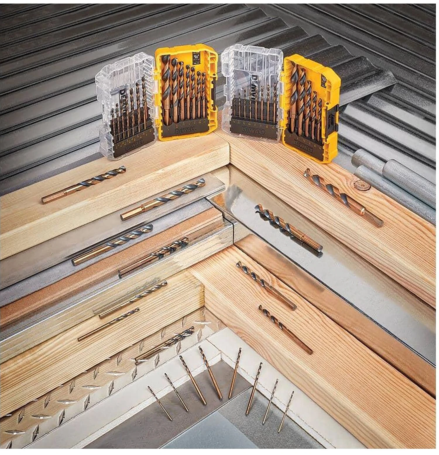 DEWALT 5/8-in X 6-in Black And Gold Coated HSS Silver Deming Twist Drill Bit 5 DEWALT 5/8-in X 6-in Black And Gold Coated HSS Silver Deming Twist Drill Bit - Image 5