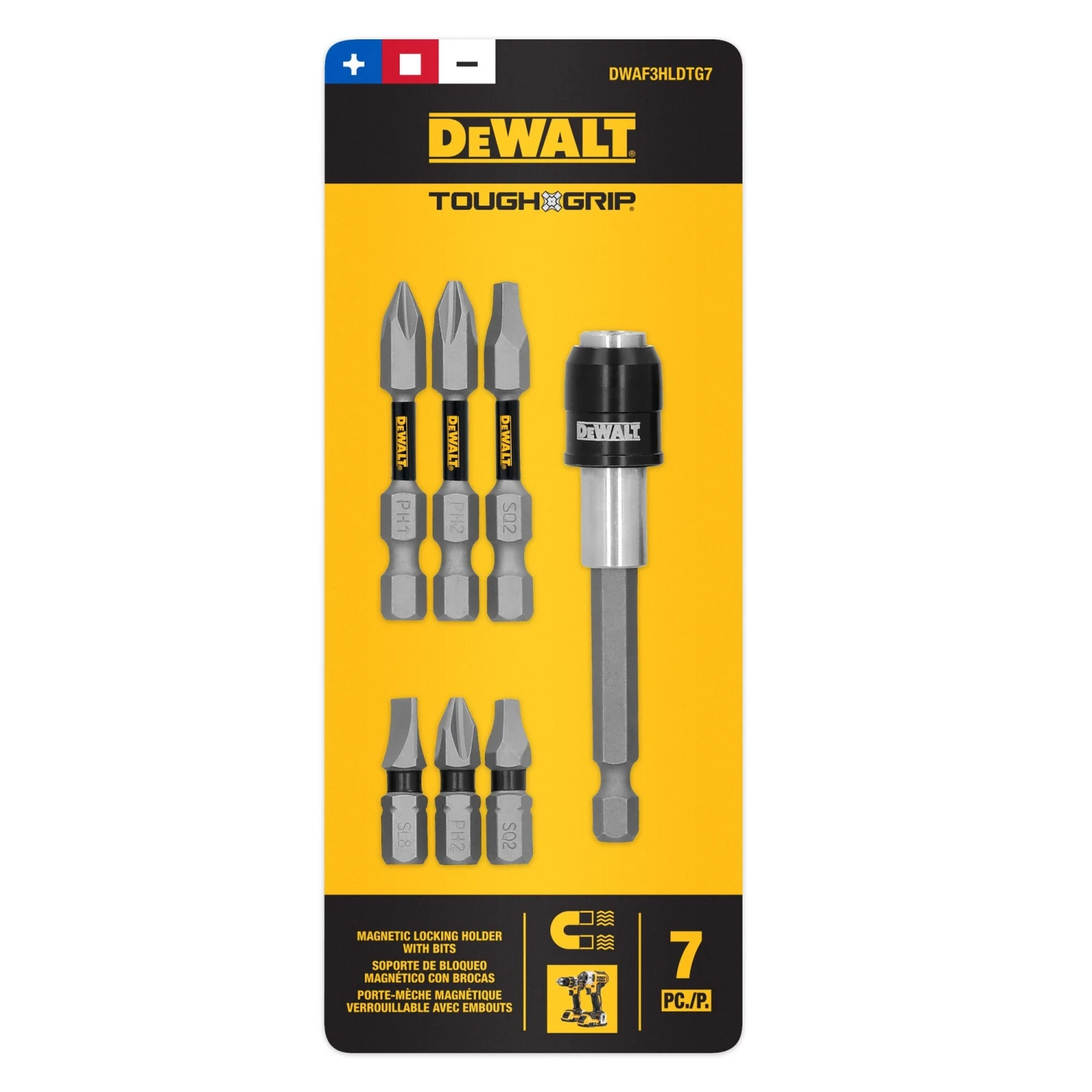 DEWALT TOUGH GRIP 7 -Pack Magnetic Screwdriving Bit Holder Set 5 DEWALT TOUGH GRIP 7 -Pack Magnetic Screwdriving Bit Holder Set - Image 5