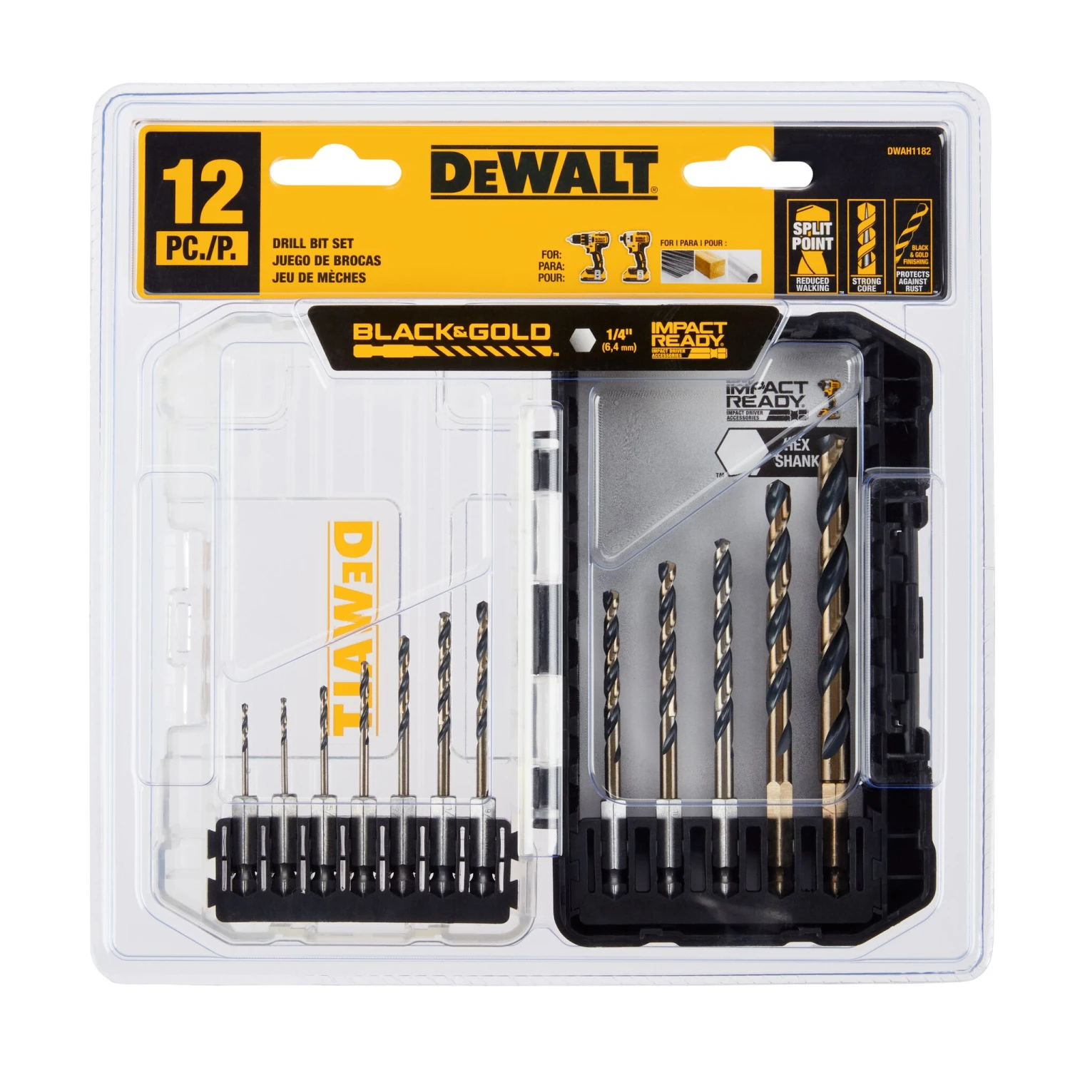 DEWALT 1/4-in X Impact Driver Bit Set 12 -Piece 8 DEWALT 1/4-in X Impact Driver Bit Set 12 -Piece -DeWALT 66894368