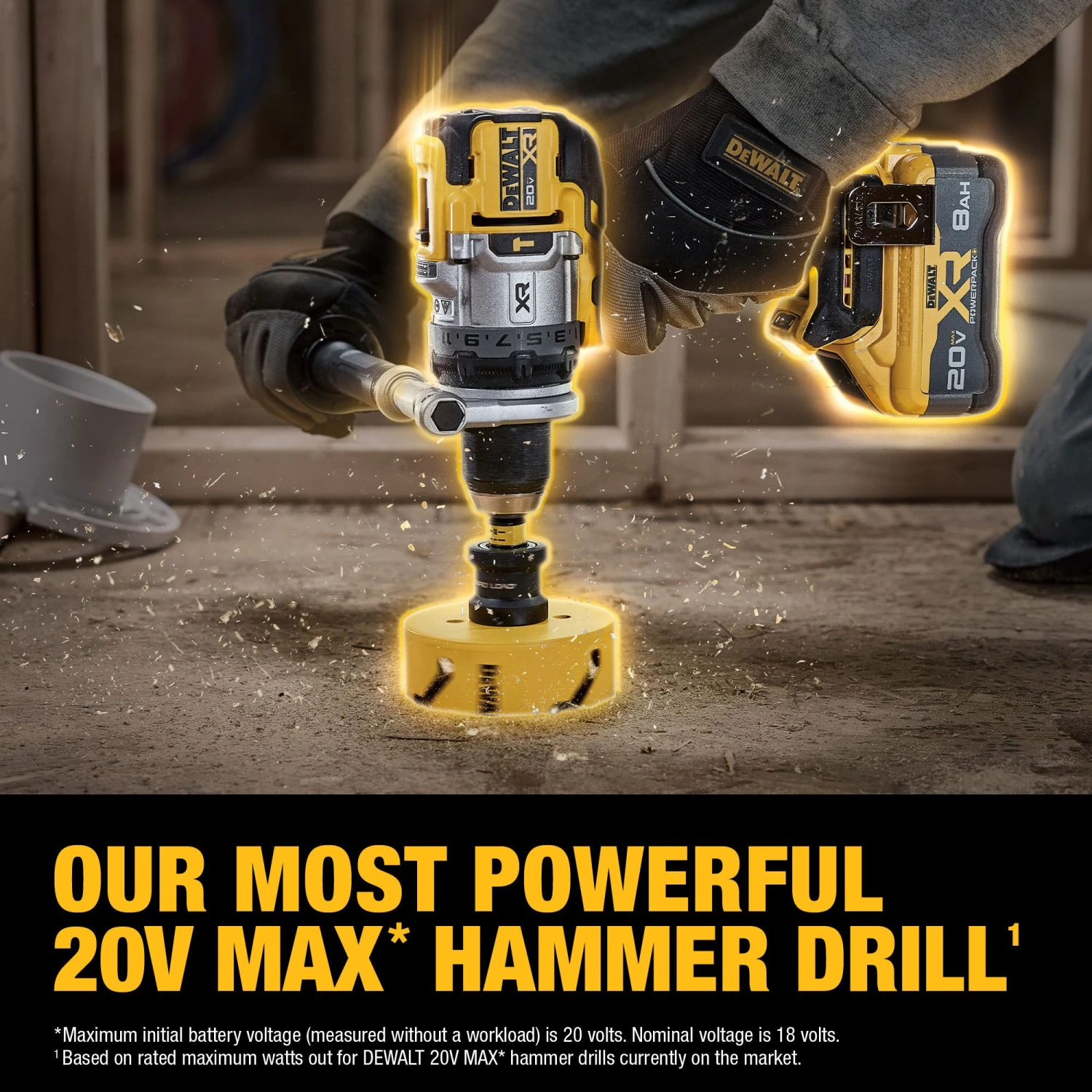 DEWALT XR 1/2-in 20-volt Max Variable Speed Brushless Cordless Hammer Drill ( 1 -Batteries And Charger Included ) 6 DEWALT XR 1/2-in 20-volt Max Variable Speed Brushless Cordless Hammer Drill ( 1 -Batteries And Charger Included ) - Image 6