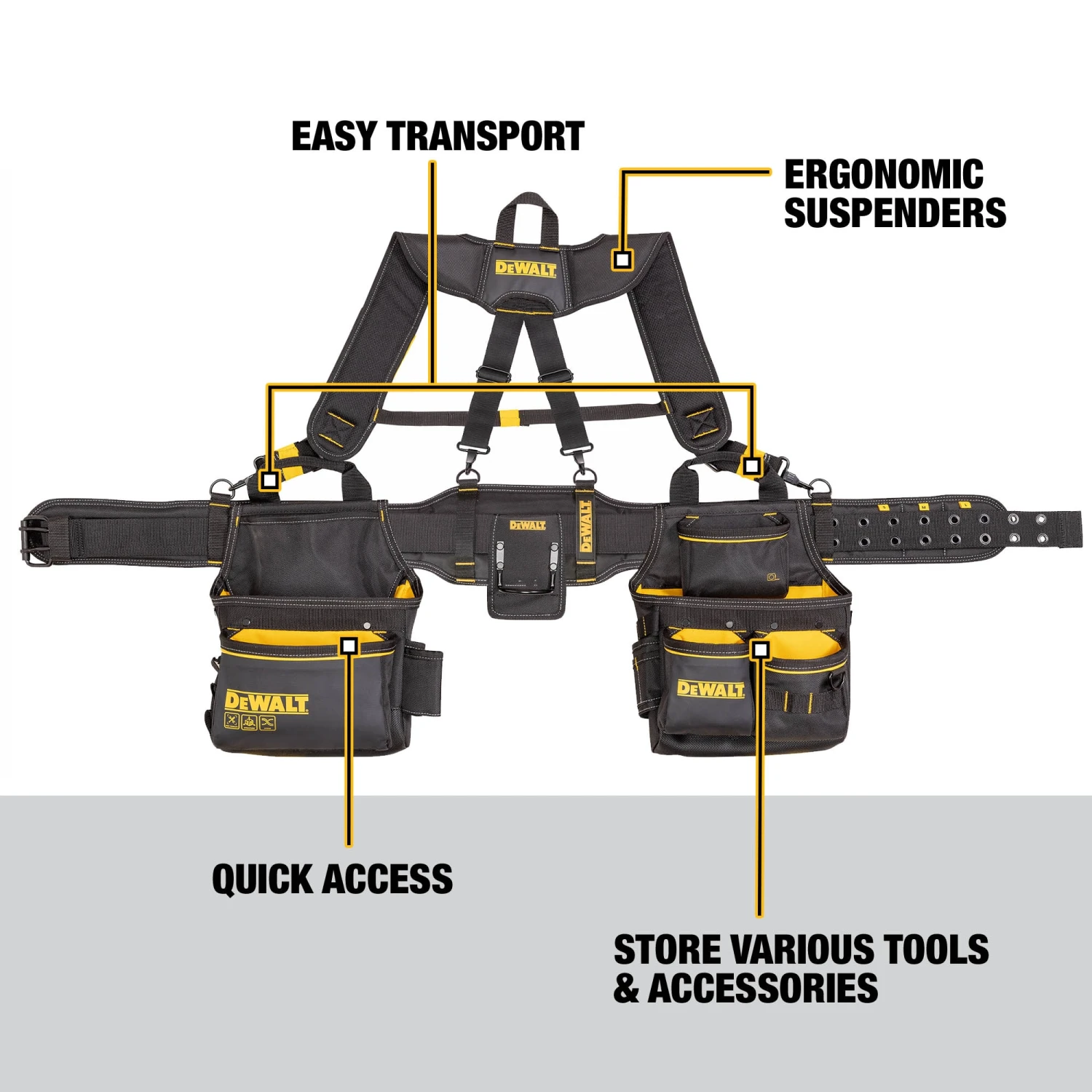 DEWALT Carpenter Polyester Suspension Tool Belt 2 DEWALT Carpenter Polyester Suspension Tool Belt -DeWALT 68666544
