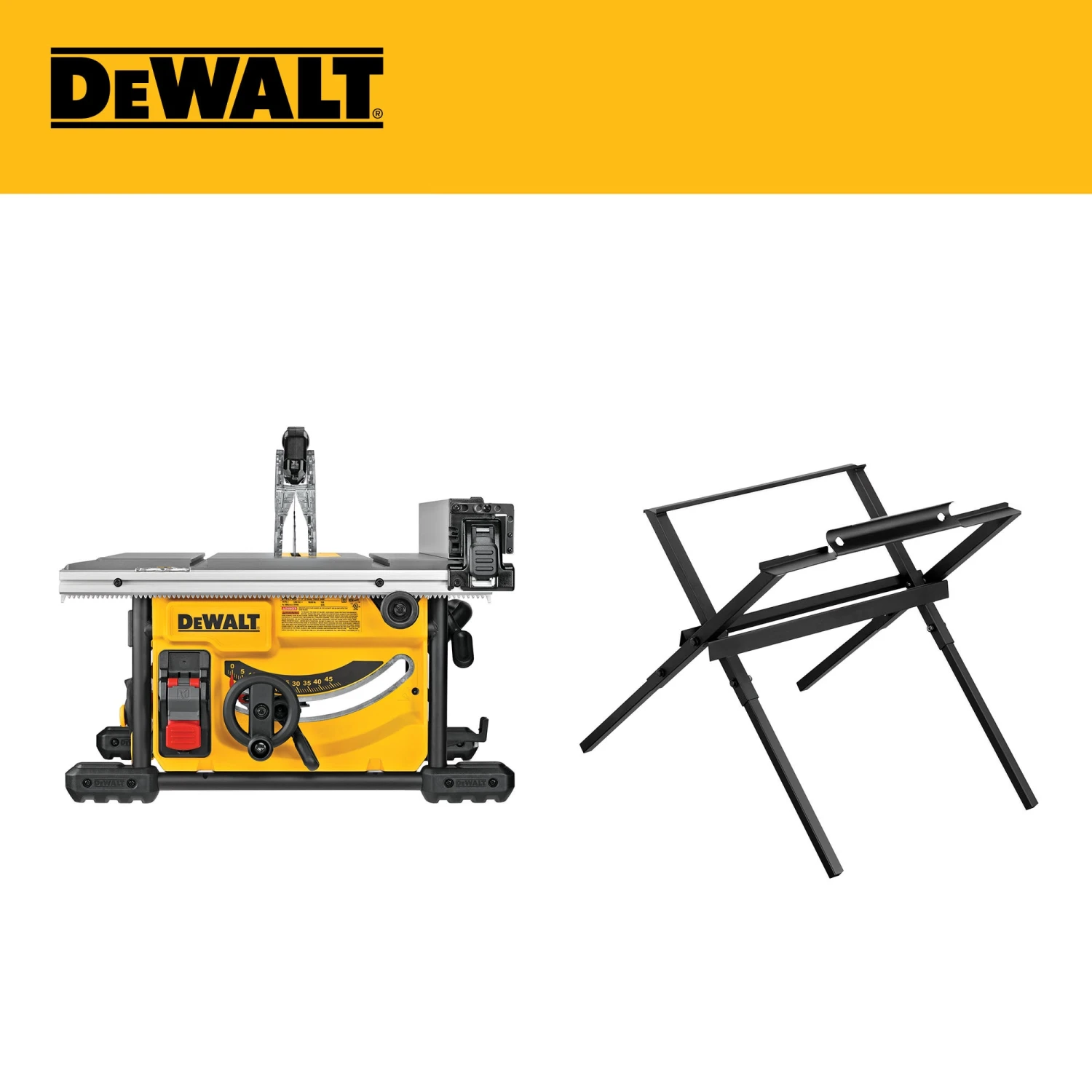 DEWALT 8.25-in 15 -Amp Portable Jobsite Table Saw With Folding Stand 9 DEWALT 8.25-in 15 -Amp Portable Jobsite Table Saw With Folding Stand - Image 9