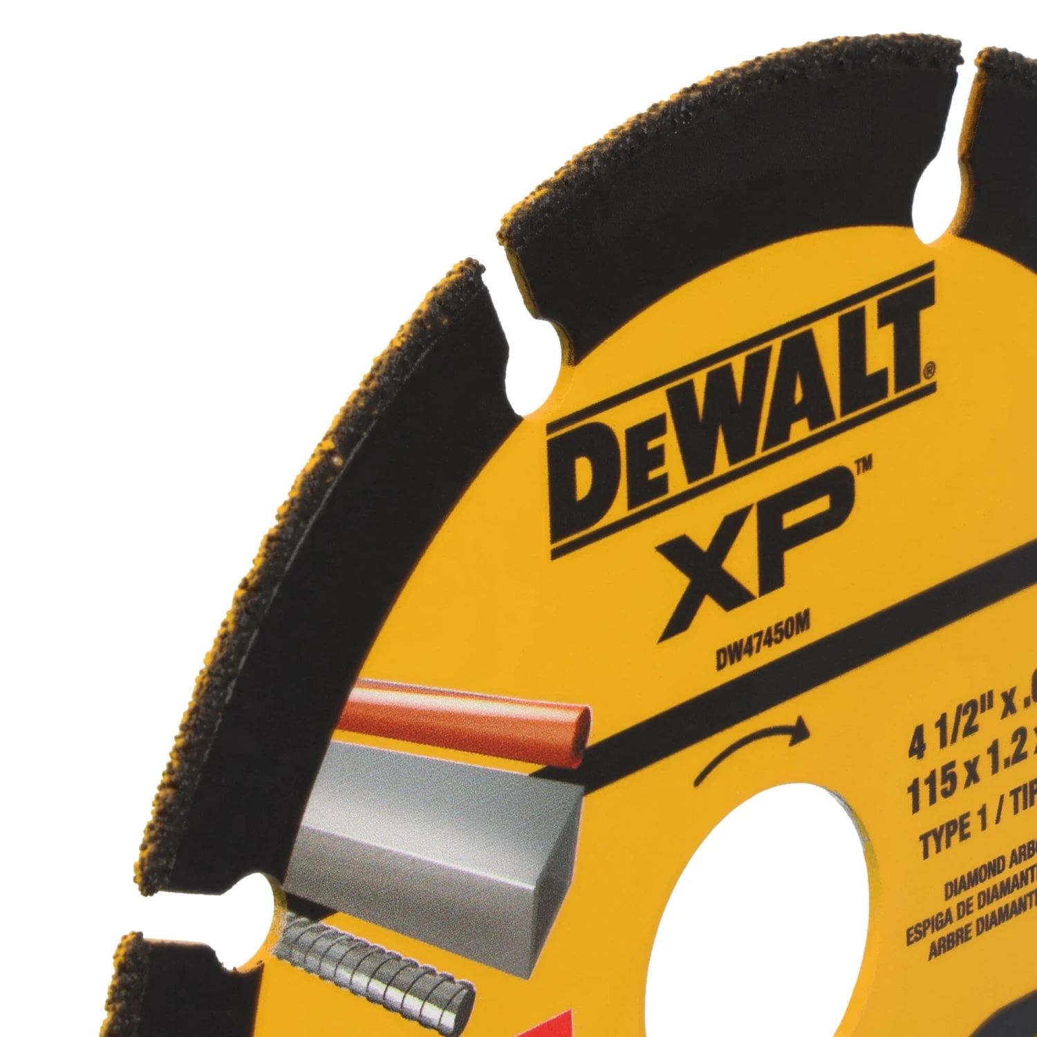 DEWALT XP 4-1/2-in Dry Segmented Rim Diamond Saw Blade 2 DEWALT XP 4-1/2-in Dry Segmented Rim Diamond Saw Blade - Image 2