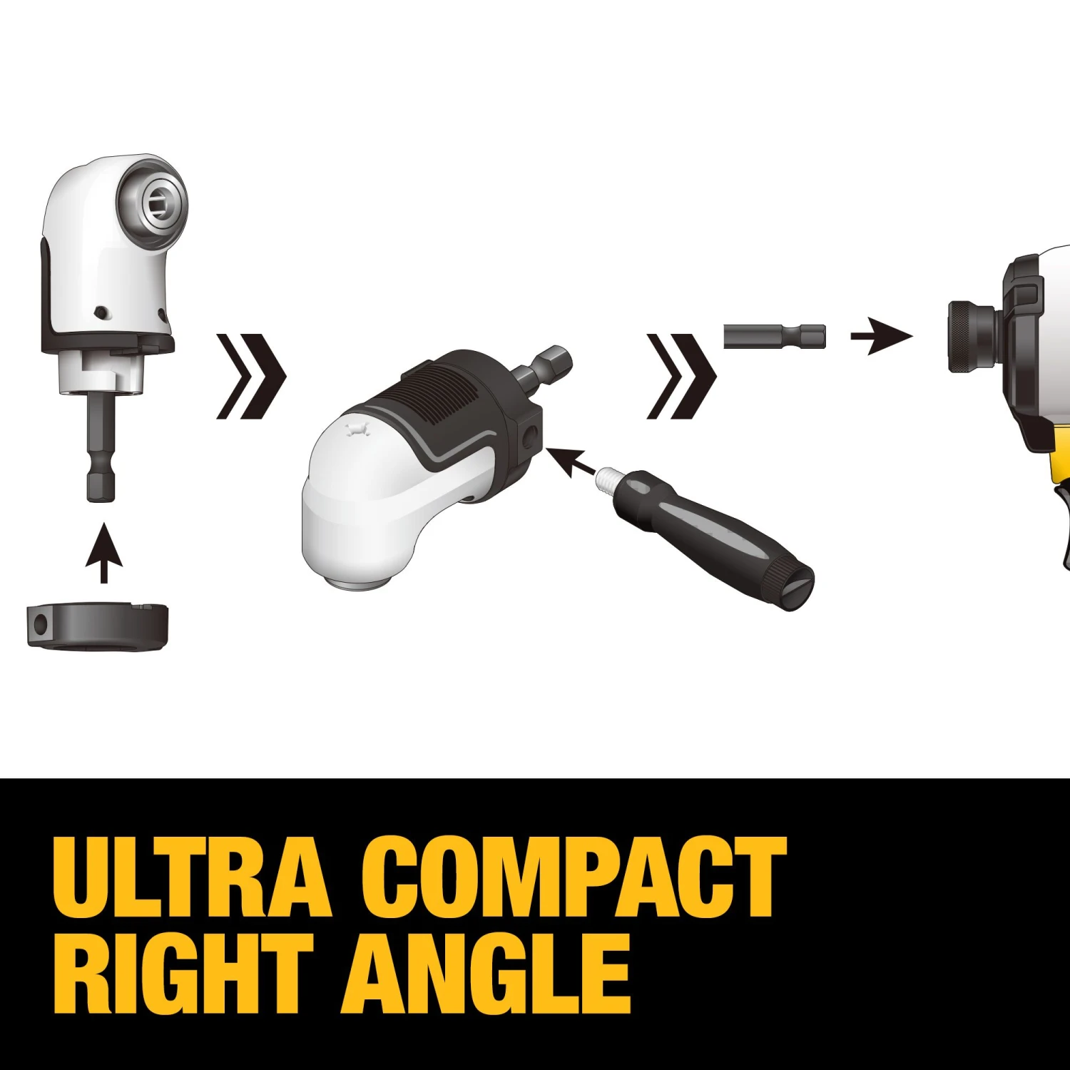 DEWALT ELITE SERIES 3 -Pack Right Angle Drill Attachment 5 DEWALT ELITE SERIES 3 -Pack Right Angle Drill Attachment - Image 5