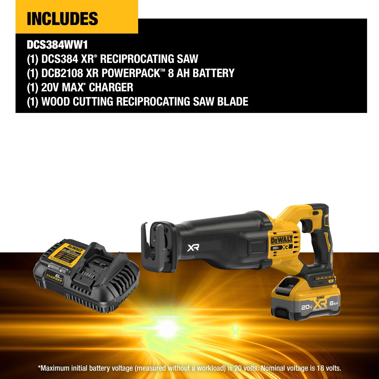 DEWALT XR 20-volt Max Variable Speed Brushless Cordless Reciprocating Saw ( Battery Included And Charger Included ) 2 DEWALT XR 20-volt Max Variable Speed Brushless Cordless Reciprocating Saw ( Battery Included And Charger Included ) - Image 2